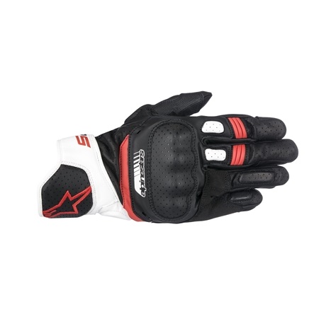 SP-5 LEATHER グローブ 123 BLACK WHITE RED Sサイズ アルパインスターズ（alpinestars）