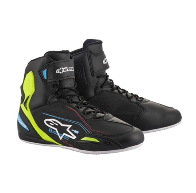 FASTER 3 SHOE（ライディングシューズ） 1579 BK YELLOW FLUO LIGHT BLUE 9/26.5cm アルパインスターズ（alpinestars）