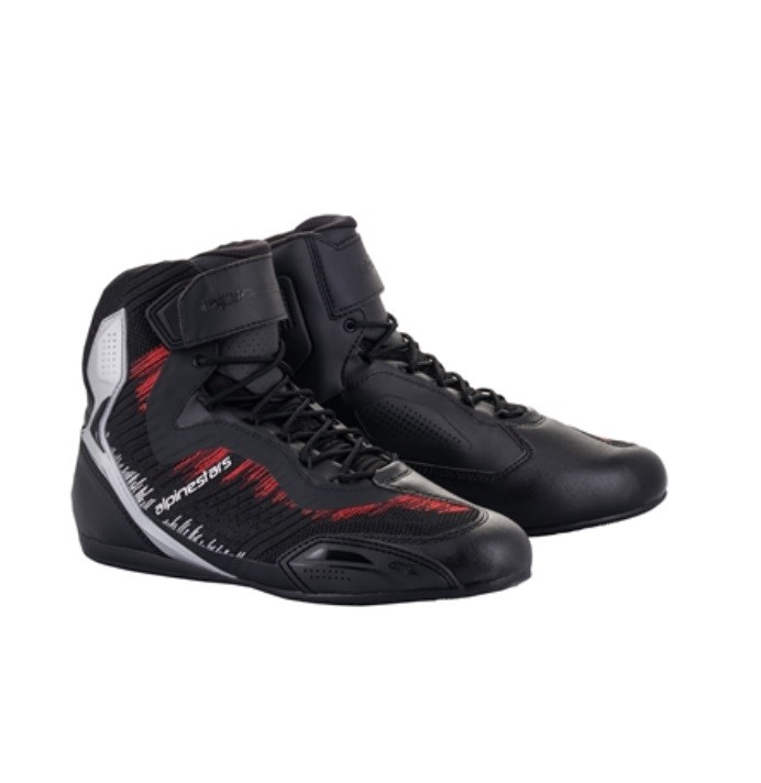 FASTER 3 RIDEKNIT SHOE（ライディングシューズ） 1930 BLACK SILVER BRIGHT RED 8/25.5cm アルパインスターズ（alpinestars）