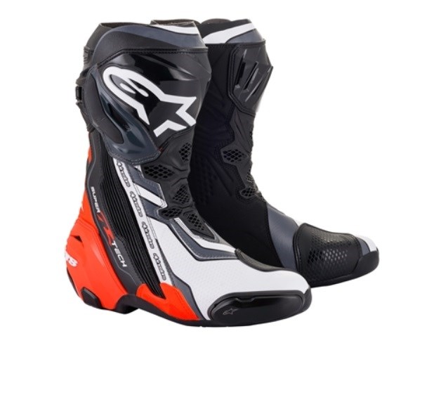 SUPERTECH R（レーシングブーツ） 1329 BLACK RED FLUO WHITE GRAY 40/25.5cm アルパインスターズ（alpinestars）