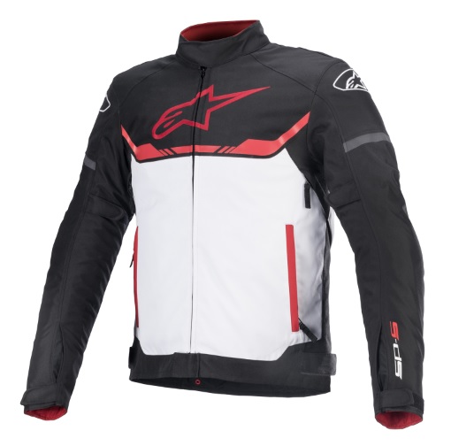 T-SP S ウオータープルーフジャケット ASIA 1304 BLACK WHITE BRIGHT RED Lサイズ アルパインスターズ（alpinestars）