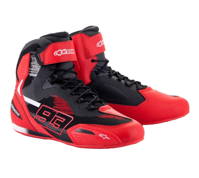 AUSTIN KNITTED ライディングシューズ 3031 BRIGHT RED BLACK 8.5/26.0cm アルパインスターズ（alpinestars）