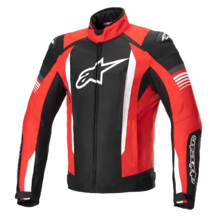 T-GP X ウオータープルーフジャケットASIA 1342BLACK BRIGHT RED WHITE Sサイズ アルパインスターズ（alpinestars）