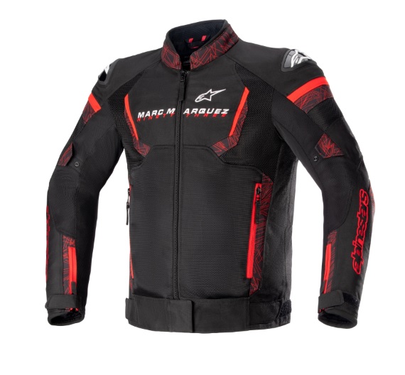 MM93 T-GP IGNITION エアージャケット 1303 BLACK BRIGHT RED Sサイズ アルパインスターズ（alpinestars）