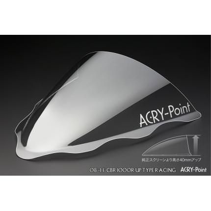 レーシングタイプスクリーン クリア アクリポイント（ACRY-Point） CBR1000RR UPtype（08〜11年）