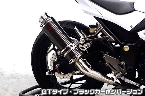 TTRタイプマフラー GTタイプ ブラックカーボンバージョン（スリップオン） ASAKURA（浅倉商事） Ninja250（ニンジャ）JBK-EX250L