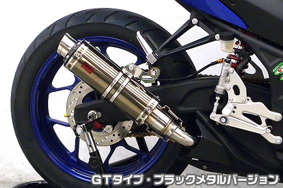 TTRタイプスリップオンマフラー GTタイプ ブラックメタルバージョン ヒートガード・ブラック仕上 ASAKURA（浅倉商事） YZF-R25（JBK-RG10J）