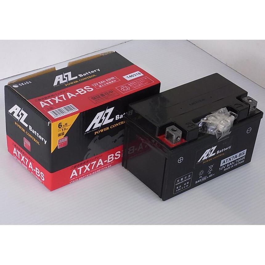 ATX7A-BSバッテリー（YTX7A-BS互換）液入充電済 AZバッテリー RF400R（95〜99年）・RF400RV