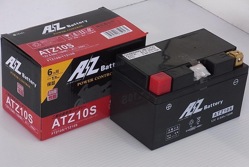 ATZ10Sバッテリー（YTZ10S互換）液入充電済 AZバッテリー CB400F（NC47）