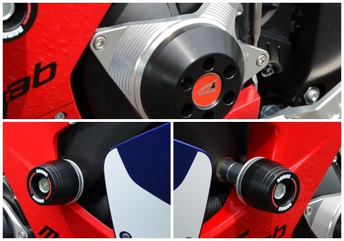 レーシングスライダー ロゴ有 ジュラコン(R)/ブラック（フレームΦ50（左右）＋ジェネレーター） AGRAS（アグラス） CBR1000RR-R（20年）