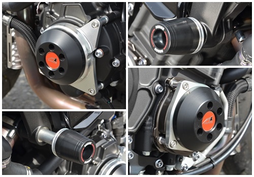 レーシングスライダー フレーム（φ50）＋ジェネレーター＋クランク ロゴ無 ジュラコン(R)/ホワイト AGRAS（アグラス） MT-10/SP （17年）