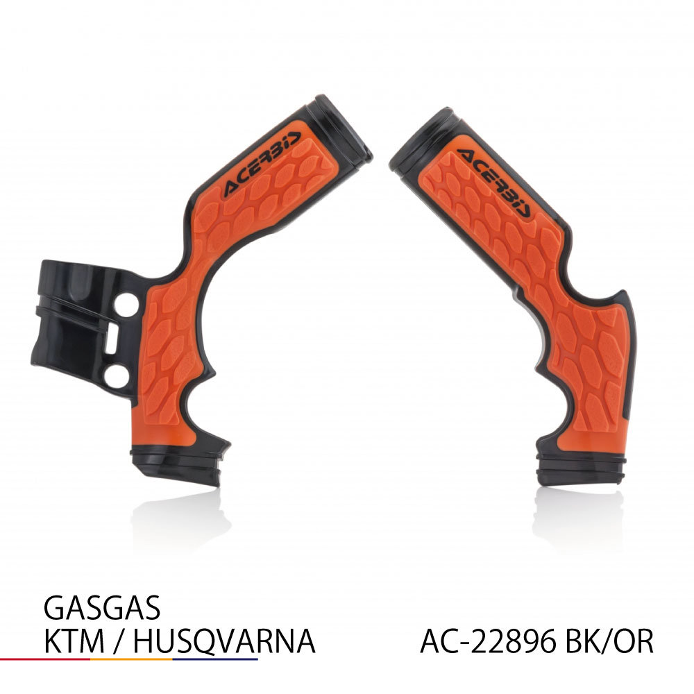 X-GRIPフレームプロテクター KTM HUSQVARNA GAS GAS BLACK/ORANGE アチェルビス（ACERBIS）