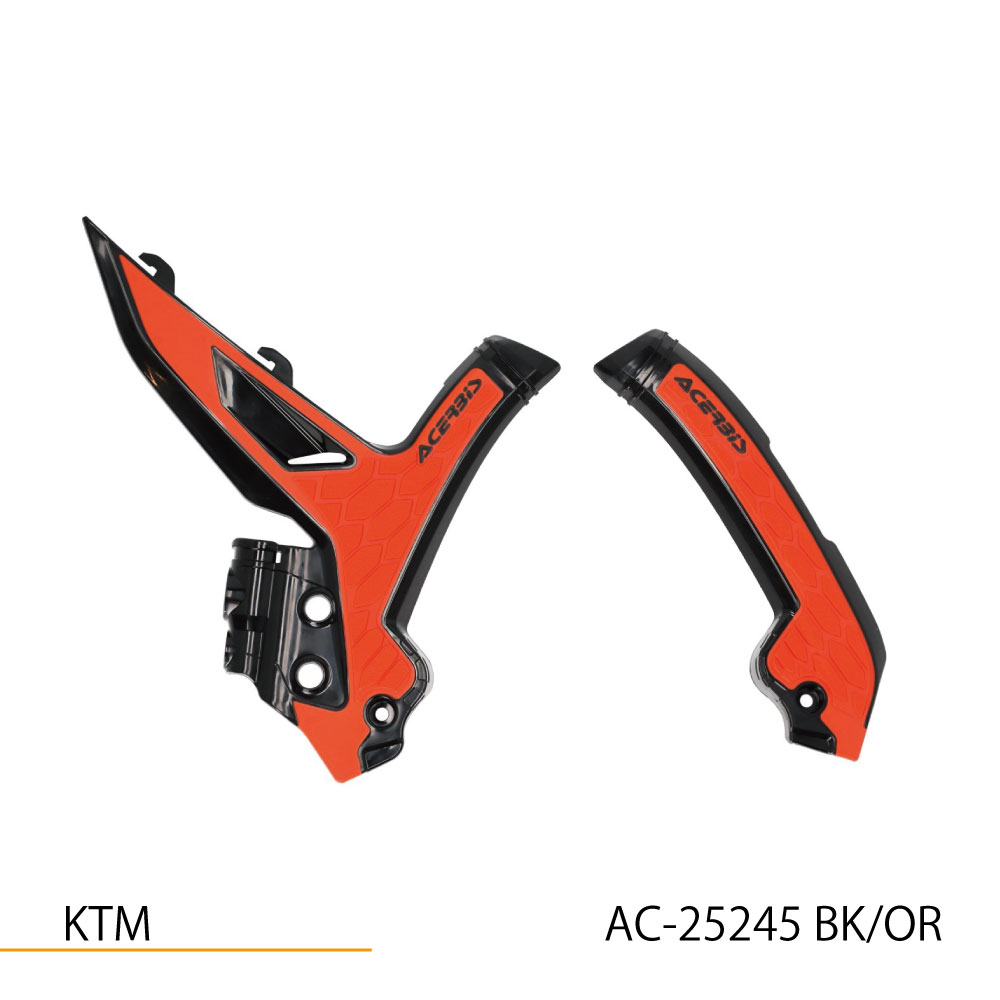 AC-25245 X-GRIPフレームプロテクター KTM SX250/F ’23 BLACK/ORANGE アチェルビス（ACERBIS）