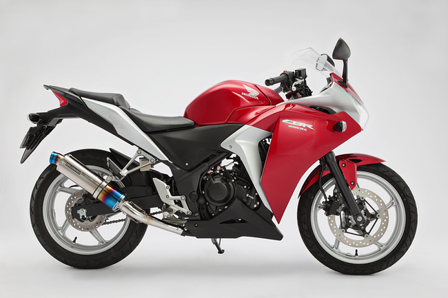 R-EVOヒートチタン スリップオンマフラー 政府認証 BMS-R（ビームス） CBR250R（JBK-MC41）11〜13年