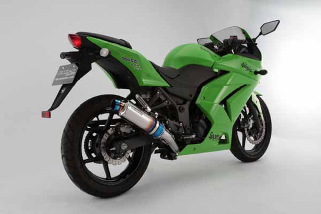 R-EVOヒートチタン スリップオンマフラー 政府認証 BMS-R（ビームス） Ninja250R（ニンジャ）（09年〜12年）