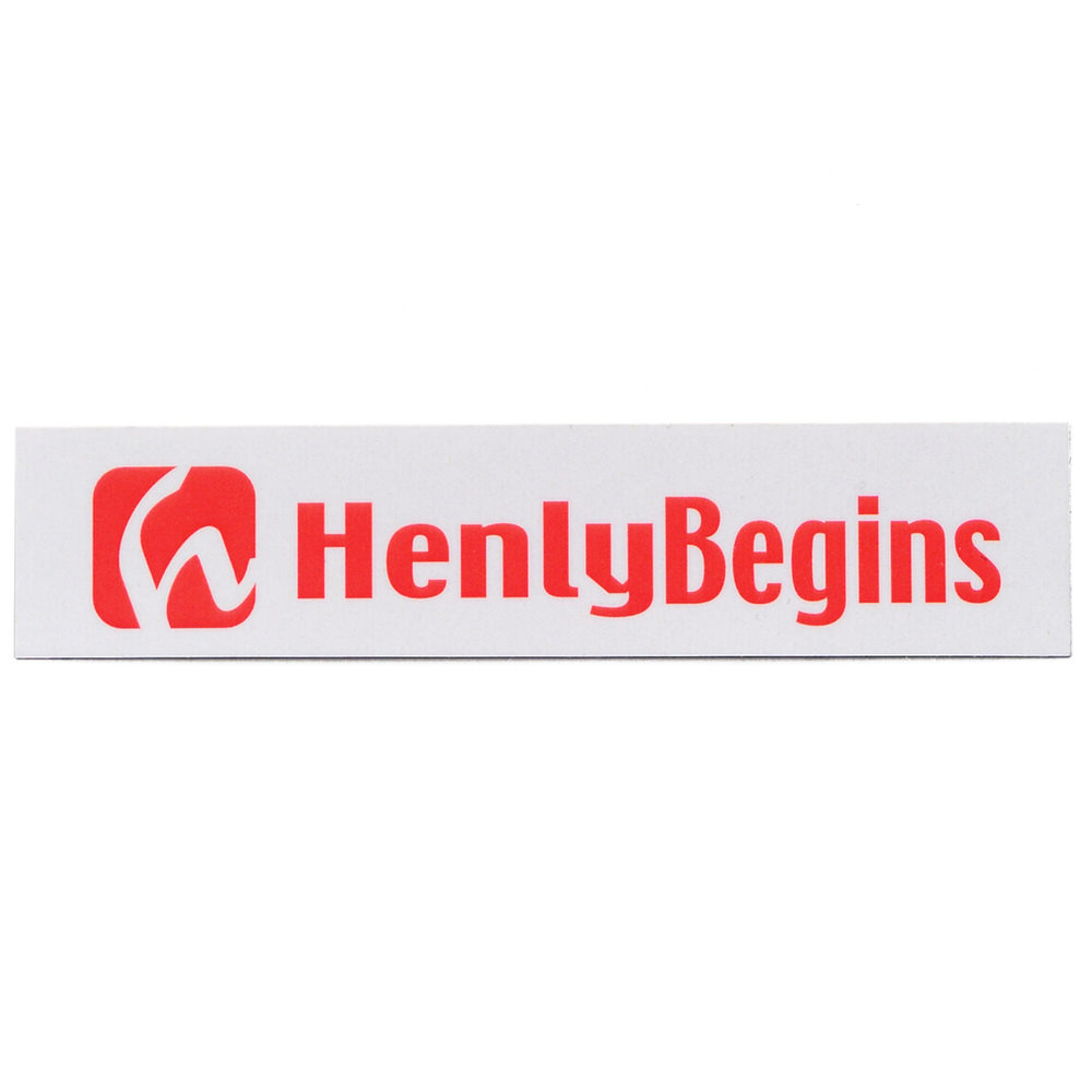 ステッカー ブランドロゴ HenlyBegins 角型 90×20mm ホワイト DAYTONA（デイトナ）