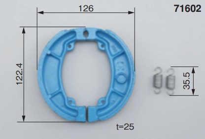 ブレーキシュー（リターンスプリング付） リア適合 DAYTONA（デイトナ） フュージョン（FUSION）
