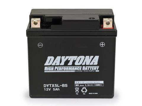 ハイパフォーマンス メンテナンスフリー バッテリー DYTX5L-BS（YTX5L-BS互換） DAYTONA（デイトナ） YFM90R（08年〜）