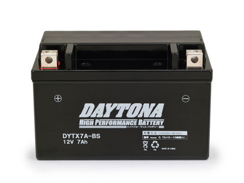 ハイパフォーマンス メンテナンスフリー バッテリー DYTX7A-BS（YTX7A-BS互換） DAYTONA（デイトナ） アドレスV125（ADDRESS）