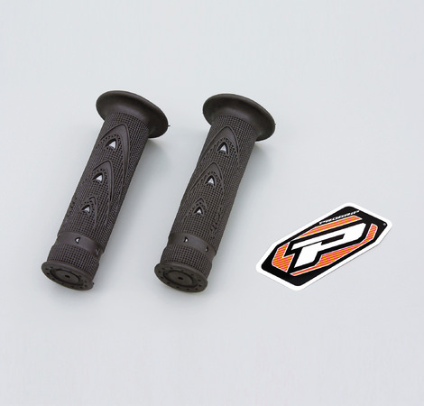 PRO GRIP（プログリップ）耐震ゲル ・ビンテージグリップ 721タイプエンド非貫通 φ22.2ハンドル用 耐震ゲル ブラック/グレー DAYTONA（デイトナ）