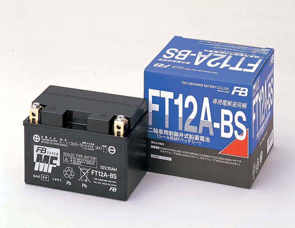 FT12A-BS 液入充電済バッテリー メンテナンスフリー（YT12A-BS互換 ...