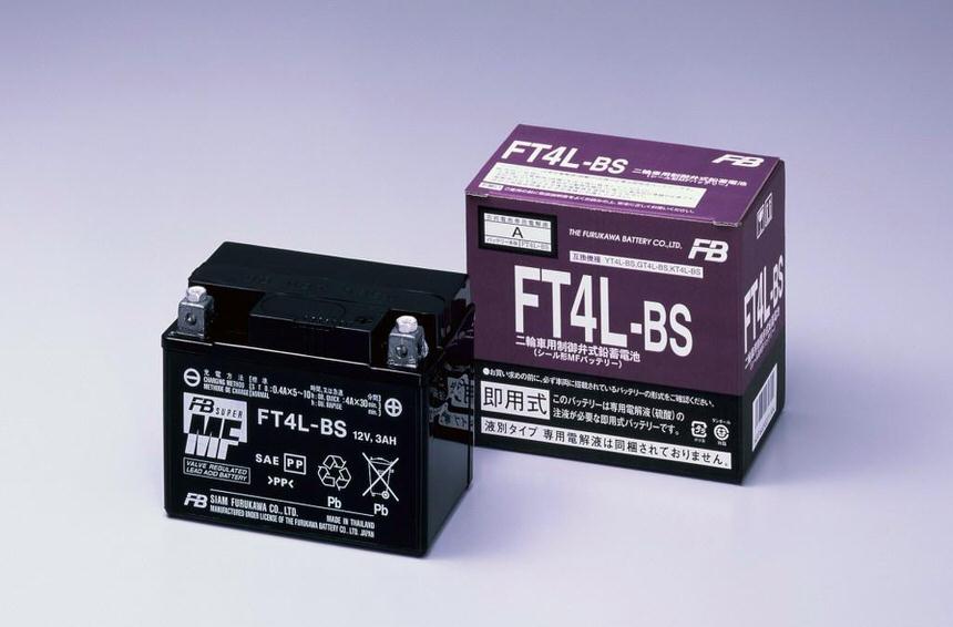 FT4L-BS 液入充電済バッテリー メンテナンスフリー（YT4L-BS互換） 古河バッテリー（古河電池） ディオ（Dio）AF18・AF28・AF25・AF27