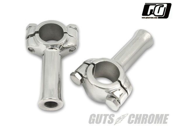 フランダース スタイル2.5インチライザー 1インチハンドル用 GUTS CHROME（ガッツクローム）