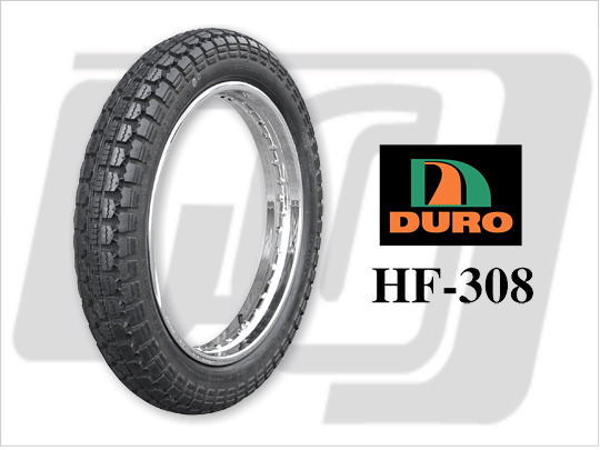 HF-308 4.00×19インチ 前後共通 ハイスピードストリートタイヤ DURO（デューロ）