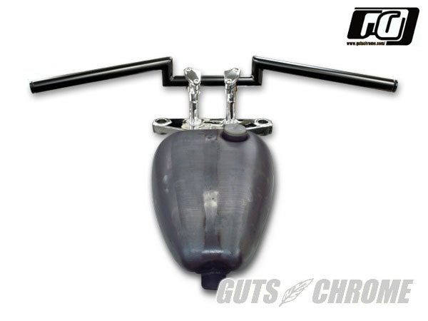 ブラック Z BAR 2インチ ヘコミ有 GUTS CHROME（ガッツクローム）