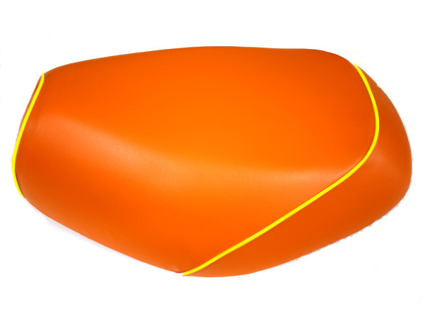 張替タイプ 国産シートカバー オレンジ/黄色パイピング GRONDEMENT（グロンドマン） シャリィ（CHALY）角ライト12V