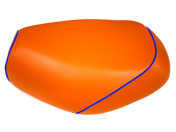張替タイプ 国産シートカバー オレンジ/青パイピング GRONDEMENT（グロンドマン） シャリィ（CHALY）角ライト12V