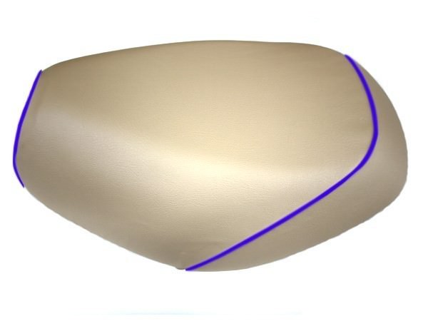 張替タイプ 国産シートカバー ベージュ/青パイピング GRONDEMENT（グロンドマン） CL50（ベンリイ）