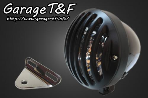 4.5インチバードゲージヘッドライト（ブラック/ブラック）&ライトステー（タイプA）キット ガレージT&F ドラッグスター250（DRAGSTAR）