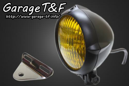 4.5インチビンテージライト（ブラック）&ライトステー（タイプA）キット ガレージT&F ドラッグスター400（DRAGSTAR）