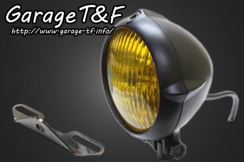 4.5インチビンテージライト（ブラック）&ライトステー（タイプB）キット ガレージT&F ドラッグスタークラシック400（DRAGSTAR）