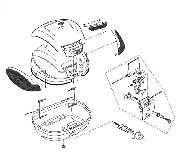 Z458R Simplyエンブレム（E470補修品） GIVI（ジビ）