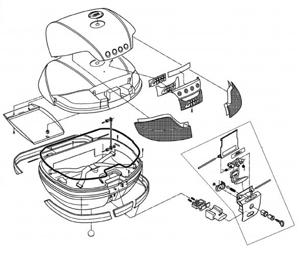 Z734セット モール（シルバー）4PC（V46補修品） GIVI（ジビ） [61264