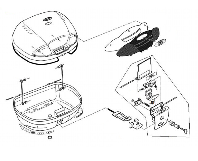 HS260D ロックセット（E450補修品） GIVI（ジビ）