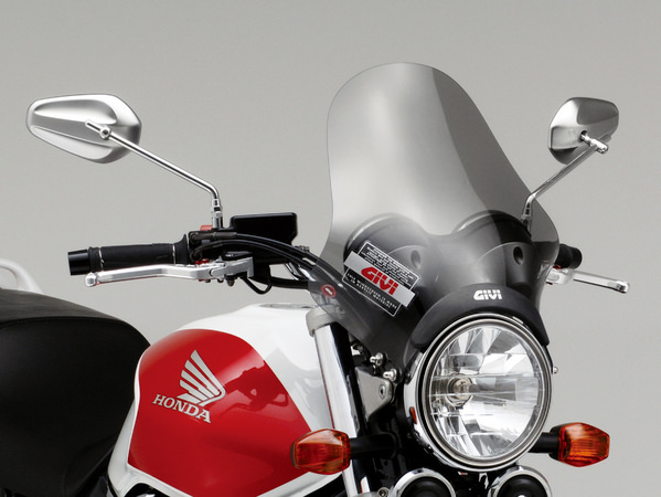 小型ウインドスクリーン A210 ハーフラウンドタイプ セミスモーク GIVI