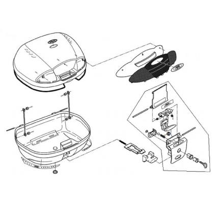 Z454 リフレクター（エンブレム無し）（E450補修品） GIVI（ジビ）