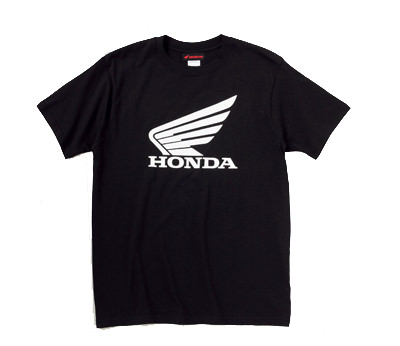 ウイングTシャツ K（ブラック） Lサイズ HONDA（ホンダ）