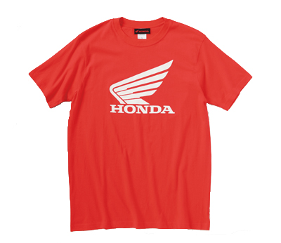 0SYTN-W56-R ウイングTシャツ レッド Lサイズ HONDA（ホンダ）