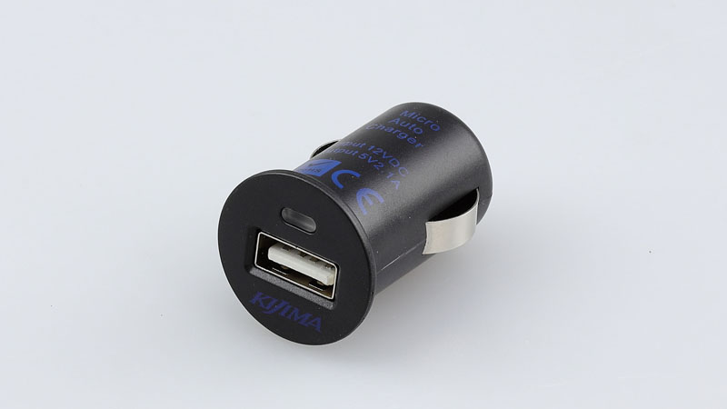 USBチャージャー シガーソケット USB変換アダプター 出力DC5V/2.1A 入力DC12V/24V KIJIMA（キジマ）