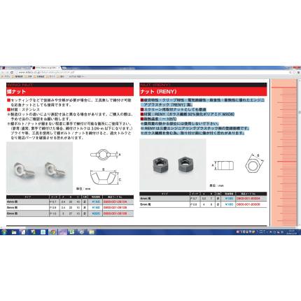 ナット（RENY） 4mm用ピッチP0.7 長さ3.2 A7 KITACO（キタコ）