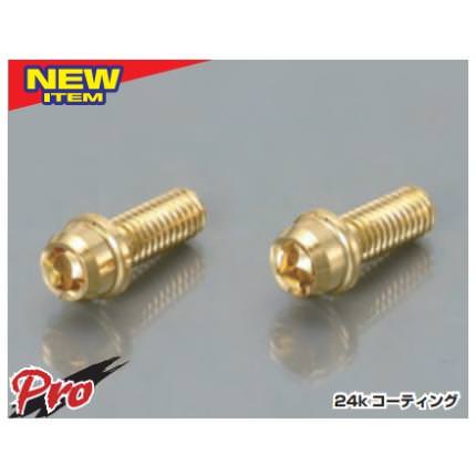 ビビッドボルト M6/P1.0（24k コーティング） 60mm（半ネジ） KITACO（キタコ）