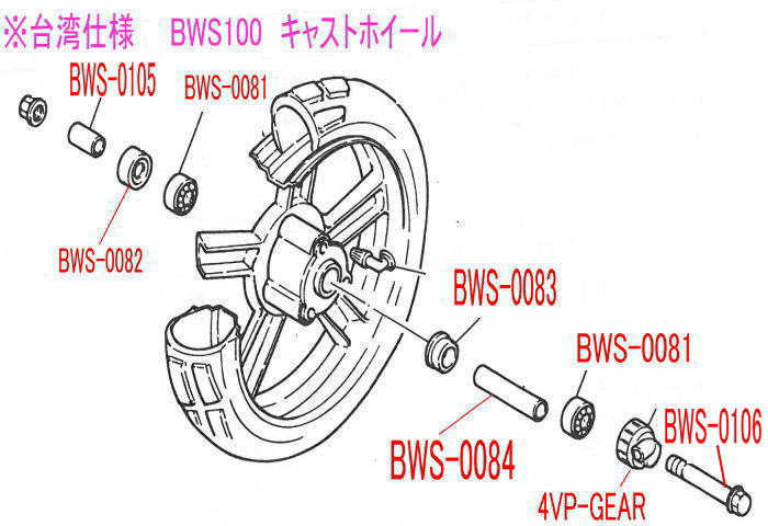 オイルシール KN企画 BWS100 ・グランドアクシス