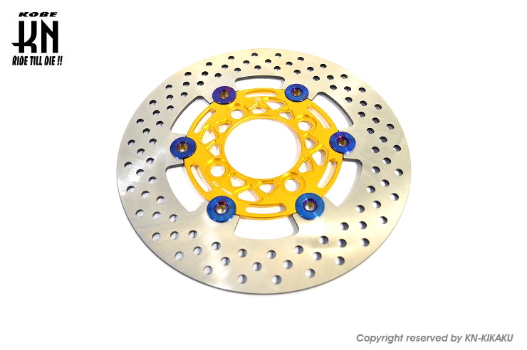 フローティングディスクローター220mm ゴールド KN企画 PCX150（KF12/KF18）