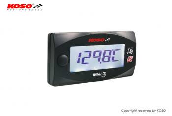 KOSO Mini3デジタルヘッド温度計 KN企画 ビーウィズ（BWS125）FI