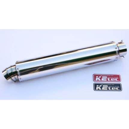 汎用ステンレスサイレンサー・外径:φ100・筒長:450mm・差込径:φ50.8・出口:3ピース　K2-tec（ケイツーテック）