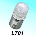 L700シリーズ集光タイプLEDバルブ ブルー 6v- ピン式口金 BA9S 型 0.13w 全長24mm M＆H（マツシマ）